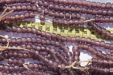 9 x 6mm Crow Roller Glass Beads Trans Amethyst Crafts Jewelry Making 100pcs