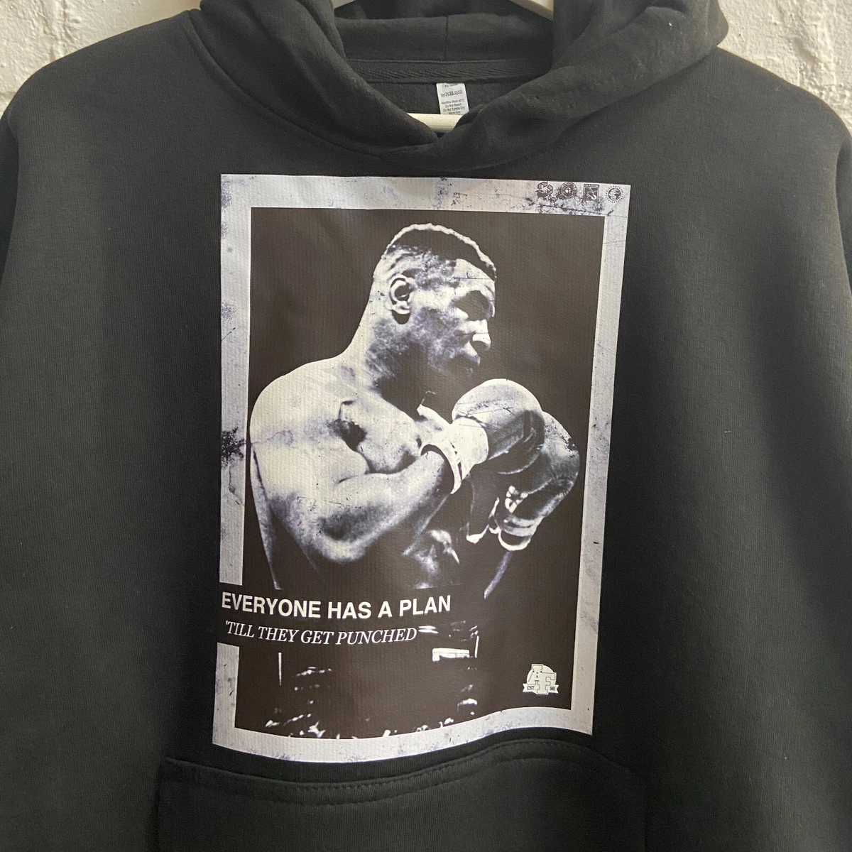 Actual Fact Mike Tyson Plan Printed Black Hooded Sweatshirt eBay