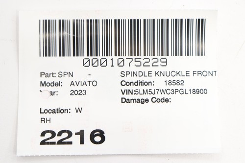 2020-2025 LINCOLN AVIATOR RWD FRONT RIGHT SPINDLE KNUCKLE & HUB OEM LC5C3K170AC - Picture 18 of 18
