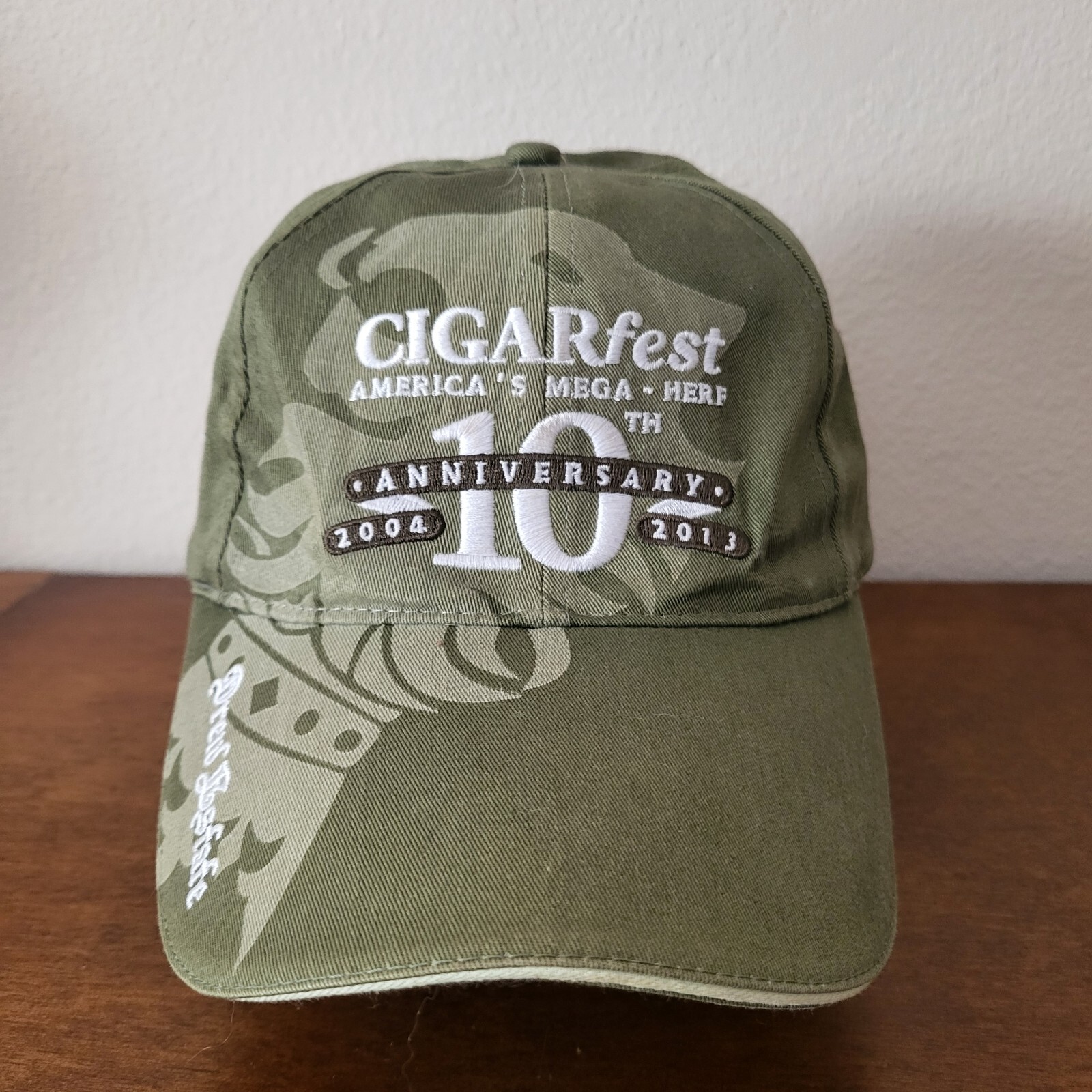 Cigars International Hat Cap Adjustable Green Cig… - image 1