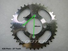 ScooterX Sprocket 420 Pitch 37 Tooth 150cc - 250cc ATV Quad 4 wheeler 4 hole