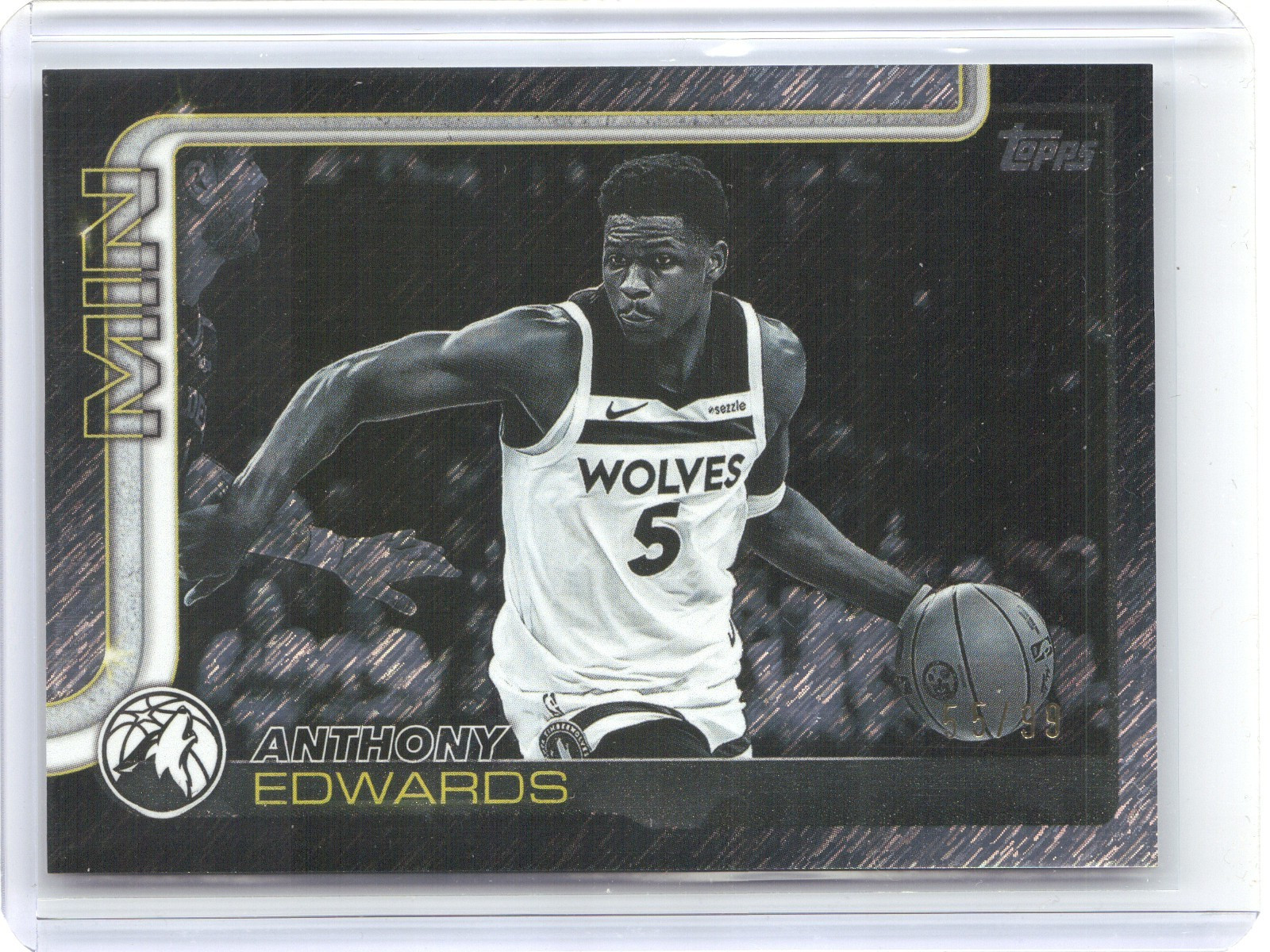 ANTHONY EDWARDS 2025-26 Topps BLACK FRIDAY SURGE 55/99 Timberwolves #108