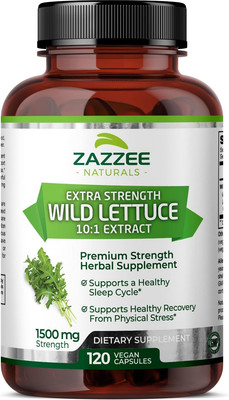 Extra Strength Wild Lettuce Extract 1500Mg 120 Capsules Vegetarian Supplements