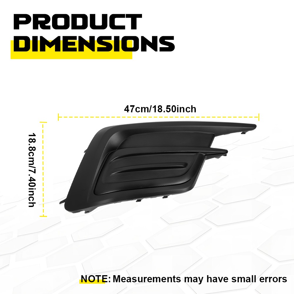 ABS Fog Light Cover Trim Bezel Fit 2018-2019 Subaru Legacy Black Front Right EAW