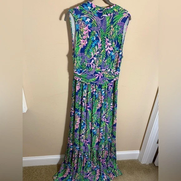 Lilly Pulitzer Pearce Maxi Borealis Blue How You Like Me Prowl Large - Image 3 of 4