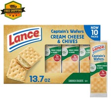 Lance Captain s Wafers Sandwich Cookies, Cream Cheese  Chives, 10 Packs