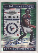 2019 Panini Contenders Optic Green Pulsar Prizm 26/27 Lonnie Johnson Jr Auto a8r