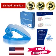 Comfort Size Anti-Snoring Mouthpiece - Lightweight  Flexible Design, Blue