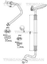 AC High Low Pressure Line Hose TRISCAN Fits AUDI CUPRA SEAT VW 12-24 5Q0816721AA