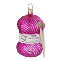INGE-GLAS Christbaumschmuck Strickfreude Pink (11,5Cm)