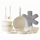Ceramic Pots and Pans Set, Nonstick Kitchen Cookware Set with Detachable Hand...