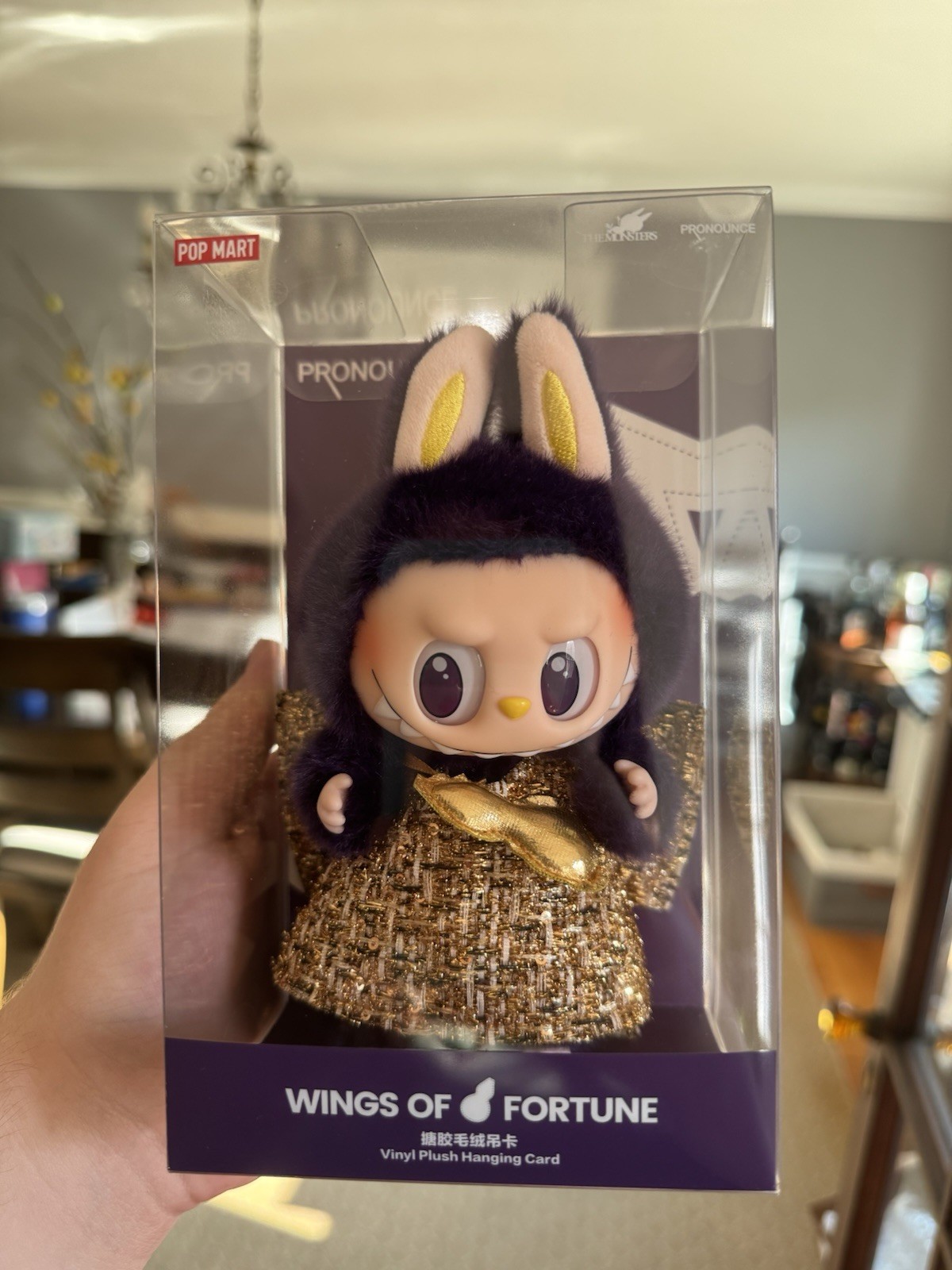 POPMART Labubu Pronounce Wings of Fortune Vinyl Plush Pendant US Seller