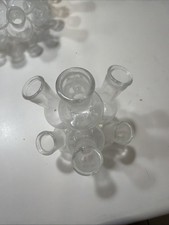 VTG Glass 7 Cluster Bud Vase Propagation Station Flower Arrangement MCM