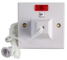 Volex VX9706 50A Shower Pull Switch With Neon