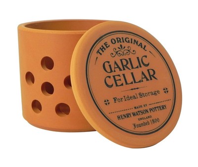 Henry Watson - Garlic Keeper - Terracotta - Made in England - 4.25 inches x 4 in