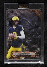 2024 Wild 7 Card Studs Promo Spades Wave Surfer Black Foil 1/1 JJ McCarthy 1d3a