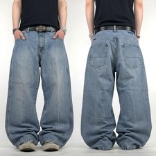 Vintage y2k embroidered skater baggy wide leg stonewash archive jeans