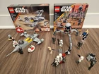Lego 75410 Mando and Grogu's & 75372 Clone Trooper and Battle Droid Complete