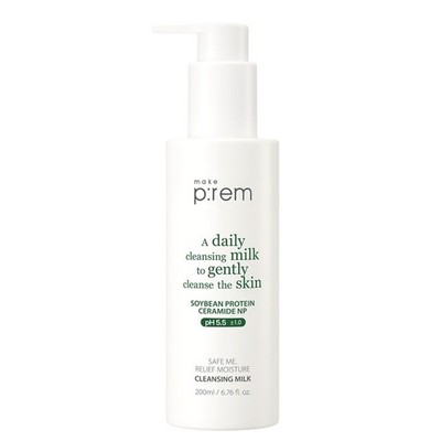 MAKE P:REM Safe Me. Relief Moisture Cleansing Milk 200mL / 300mL / 500mL