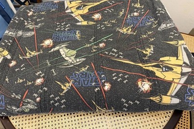 Vintage 90s Star Wars Episode I Twin Bedspread Comforter Blanket