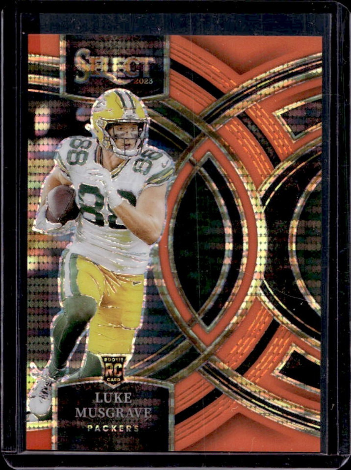 2023 Select Luke Musgrave RC Neon Orange Pulsar Prizm Premier #2/7 Packers