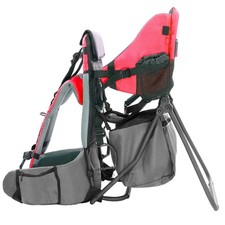 ClevrPlus Cross Country Baby Backpack Carrier, Red, Toddler Hiking Backpack