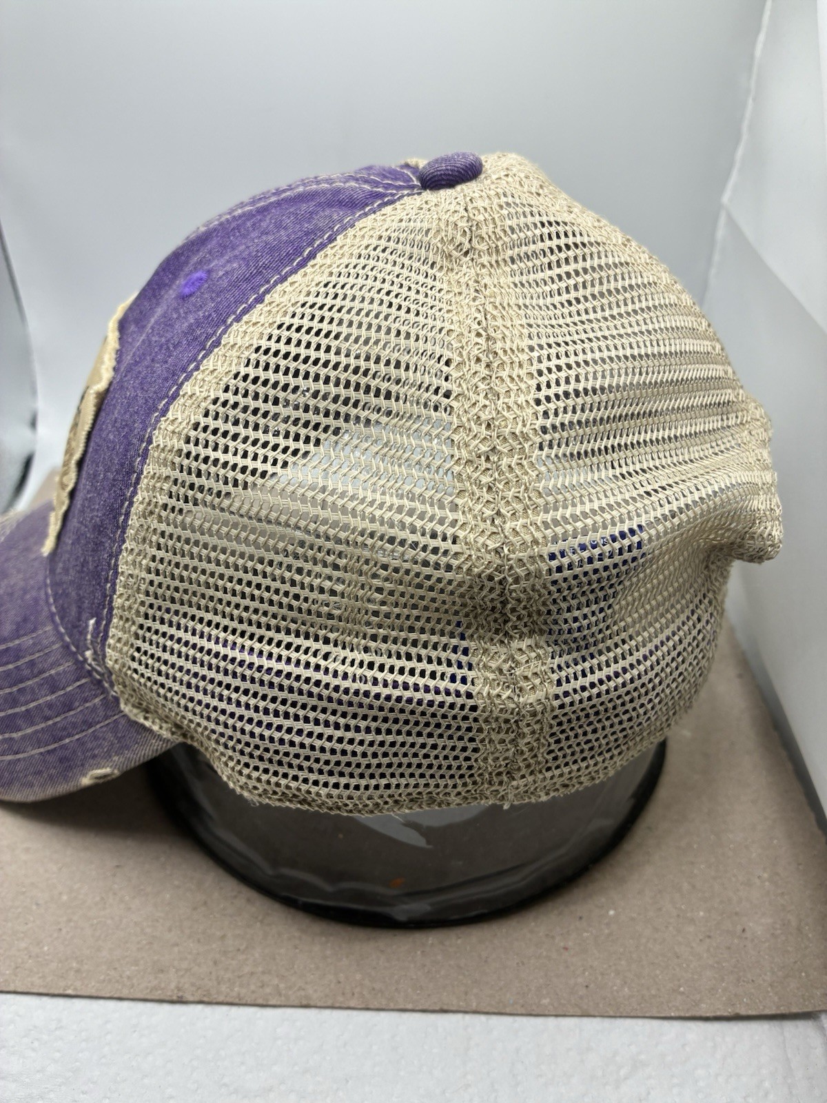 Wrangler Texas Patch Snapback Hat Distressed Purp… - image 2