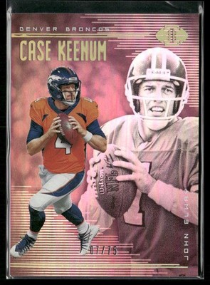 2018 Panini Illusions #64 Case Keenum / John Elway SN75 Pink #/75