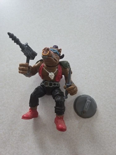 Vintage 1988 TMNT Bebop Action Figure with Accessories Playmates Toys