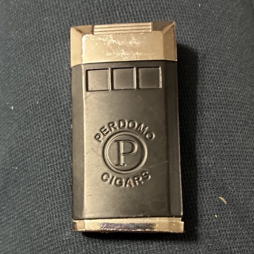 Perdomo Cigars Black and Silver Collectible Cigar Lighter Unique Branded Design