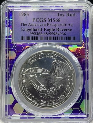 1985 Engelhard “The American Prospector” 1 oz Round PCGS MS68