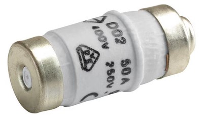 Hager LE1850 Sicherungseinsatz, D02, E18, 50A, 400V, gG, mit Kennmelder