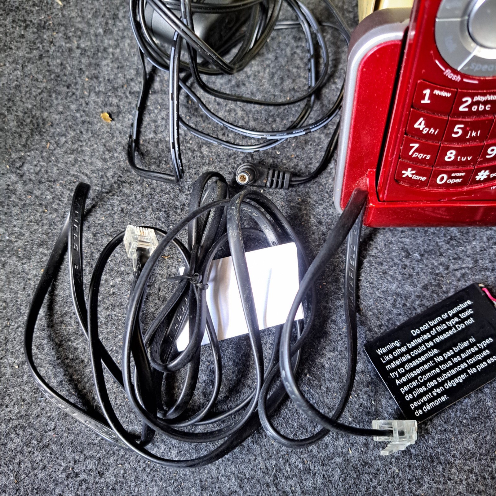 GE DECT 6.0 Digital Cordless Phone Red, Digital Answering Machine 28118BE1