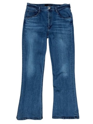 3x1 NYC Jeans Gallia Crop Flare Stretch Med Wash Womens Size 31 High Rise