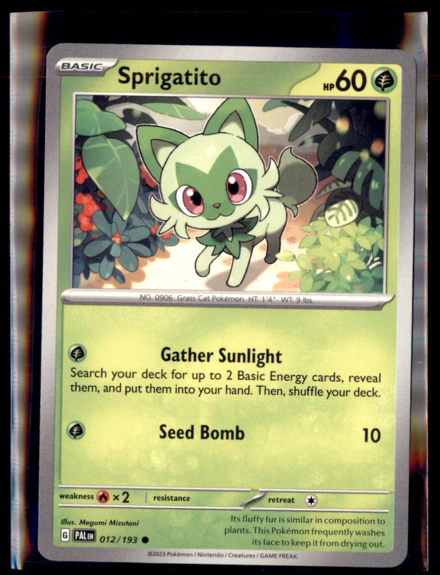 Pokemon Sprigatito 012/193 Paldea Evolved Non Holo Common 5 Card Lot LP