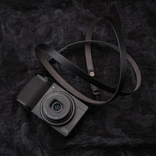 106cm Genuine Leather Camera Neck Shoulder Strap for Leica Nikon Sony Black