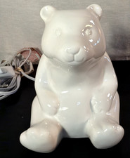 Target White Ceramic Smiling Little Polar Bear Soft Nightlight Corded Lamp