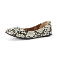 Amazon Essentials Belice Ballerinas FüR Damen, Schwarz-Weiß, Schlangenimitat,