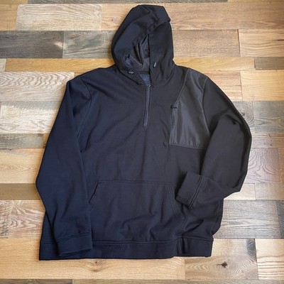 Nomad Men's Black Tech Half Zip Hoodie Pullover XL Utility Sweatshirt