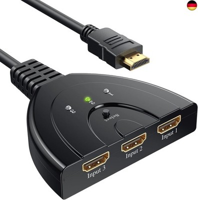 GANA HDMI Splitter HDMI Switch HDMI Splitter 3 in 1 Out HDMI Verteiler Signal