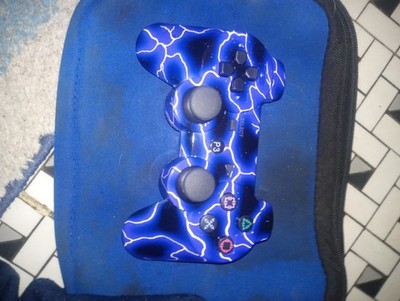 Blue White Ergonomic Wireless Controller for Sony PlayStation 3 PS3