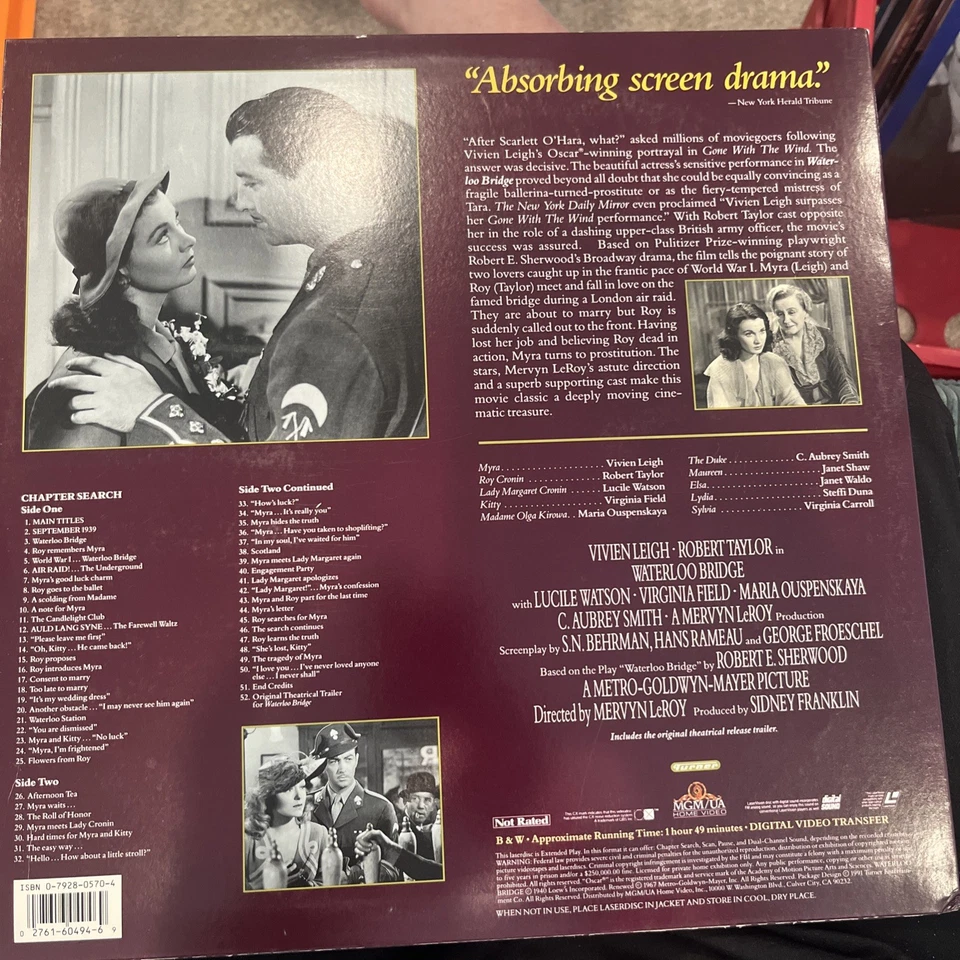 Waterloo Bridge (Laserdisc) Foto 2 de 2