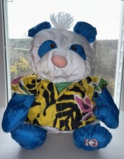 Vintage 1987 Fisher Price Wild Puffalump Panda Bear Plush With Hawaiian Shirt