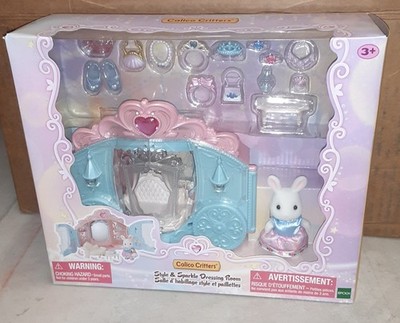 NEW CALICO CRITTERS STYLE & SPARKLE DRESSING ROOM SET EPOCH