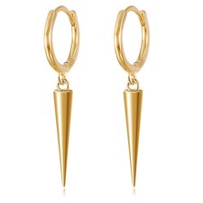 Chic Unique Personalized Punk Minimalist Spike Dangle Drop Hoop Earrings for Wom