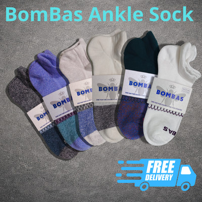 Authentic Bombas Women s Cushioned Ankle Socks   5 Pairs(Assorted Colors, S/M/L)