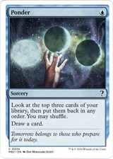 Ponder (White Border) 0034 - Mystery Booster 2 (MB2) MTG - NM/M