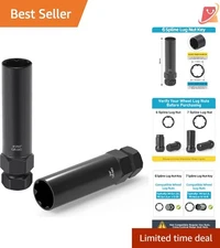 Small 6 & 7 Spline Lug Nut Socket Set Wheel Lock Key for Aftermarket Locking ...
