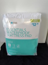 At Home Essentials Waterproof Mattress Pad NIP white color