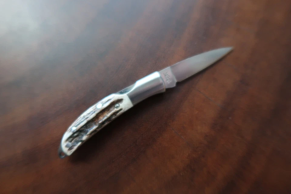 Cuchillo Al Mar Osprey ~ Ciervo ~ Funda y Caja ~ Moki, Japón ~ Nuevo de Lote Antiguo Foto 4 de 4